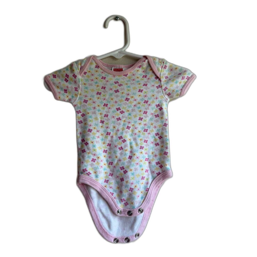 VTG fisher price floral onesie size 0-3m